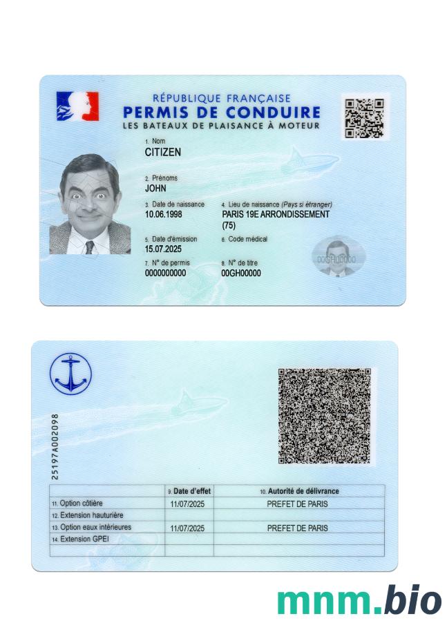 Francja prawo jazdy 2025-obecnie ze wszystkimi czcionkami